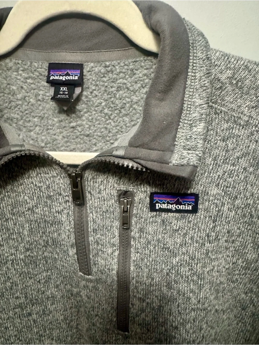 Patagonia Gray Heather Quarter-Zip Pullover Jacket